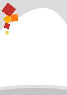 red orange yellow block paper