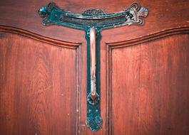 old door with a cross on it