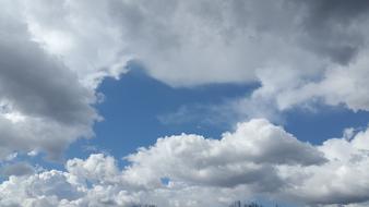 white clouds in the sunlight