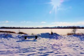 Landscape Lake Frozen