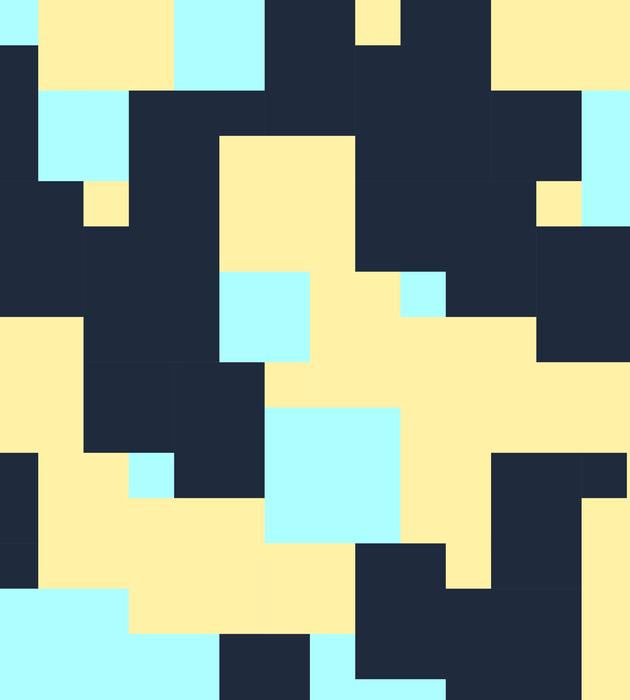 colored postcard in squares