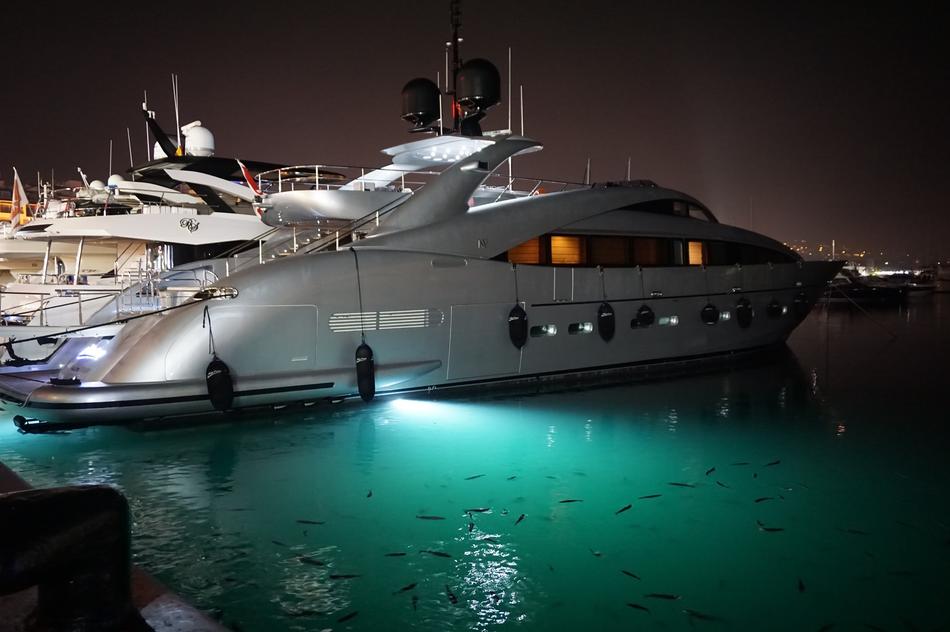 yacht on the blue sea