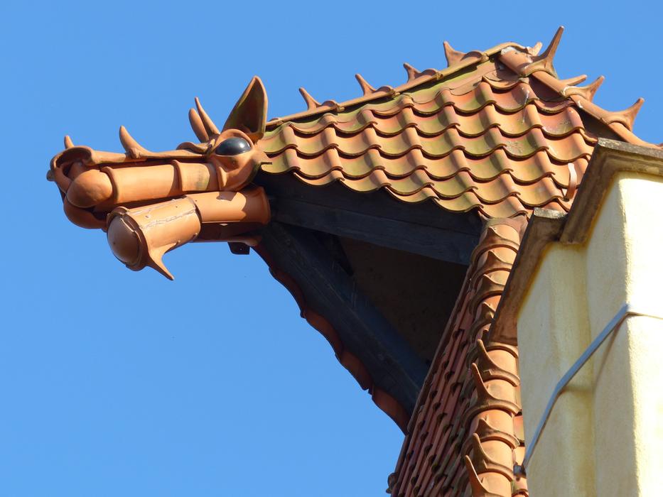 Chinese roof brown