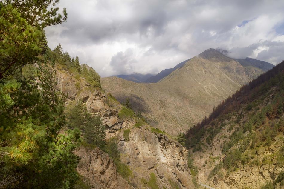 travel in the mountains in the Caucasus
