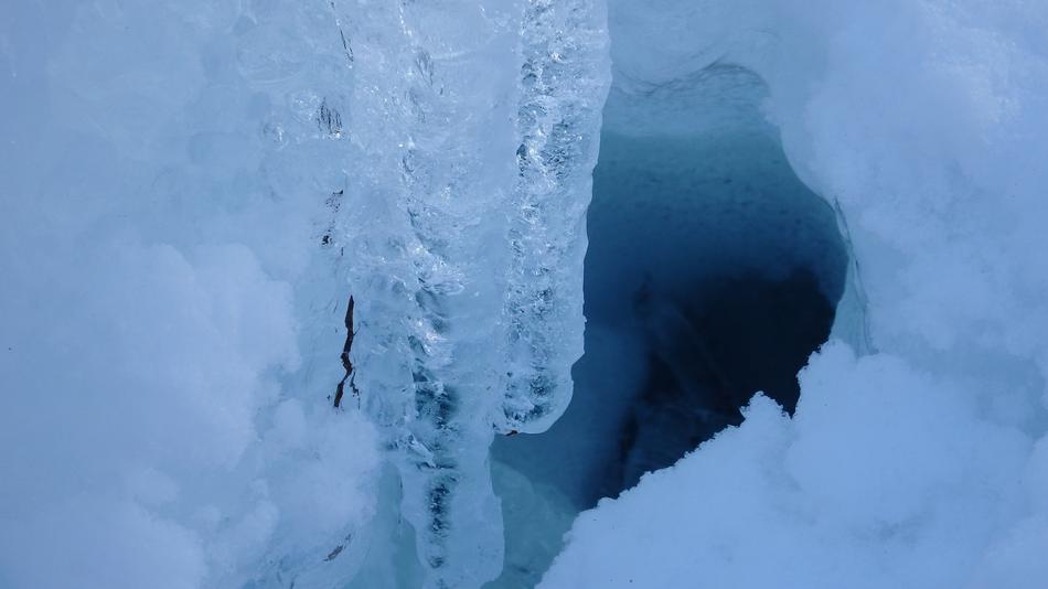 Ice Cubes in Winter
