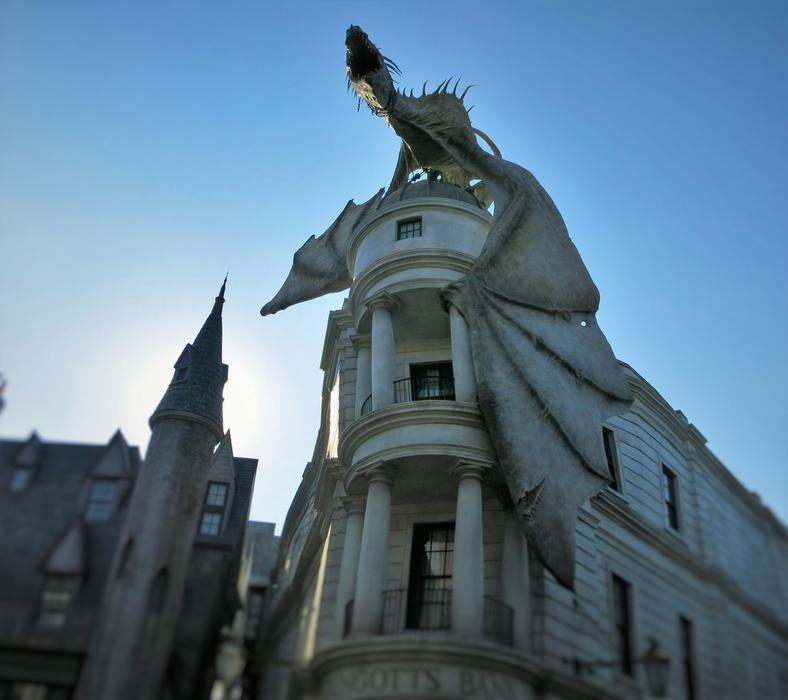 magnificent dragon sculpture on the building