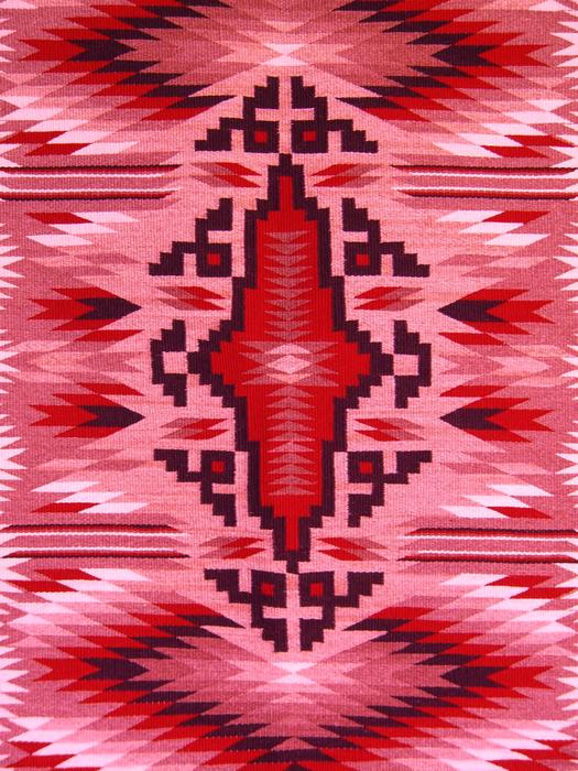 red indian rug ornamented
