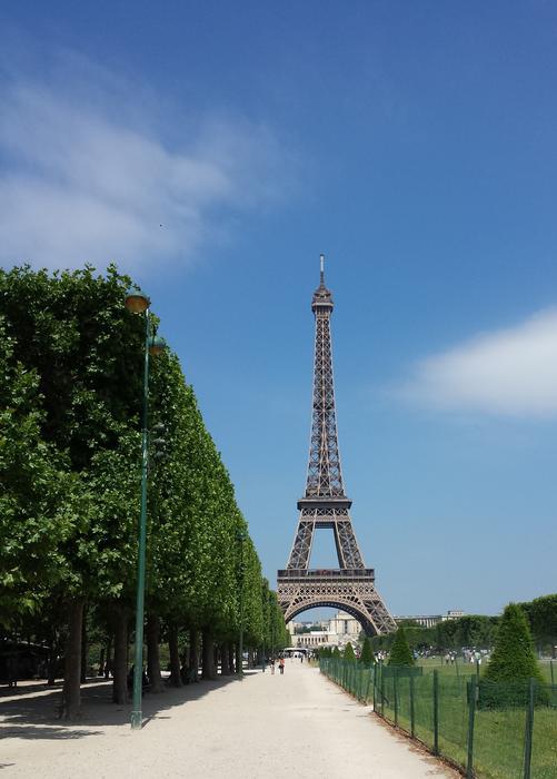 Paris tower as seen from afar