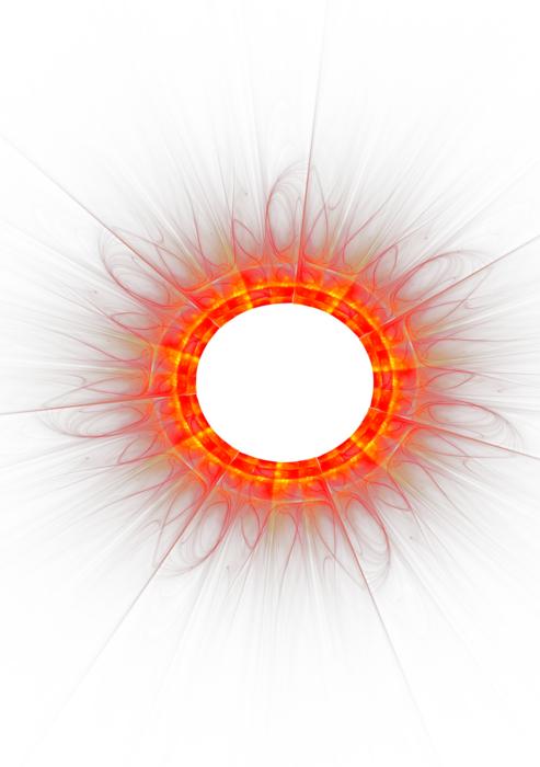 fractal sun flame design generated