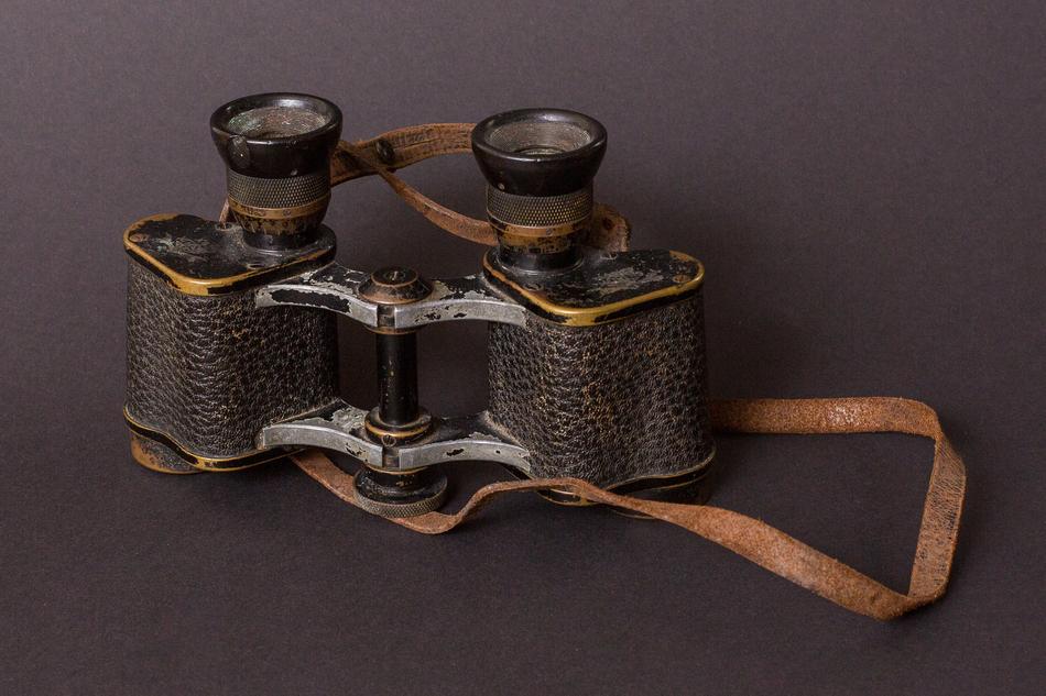old binoculars in a museum
