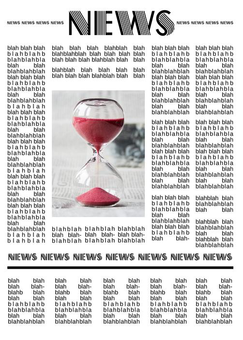 news newspaper hourglass time