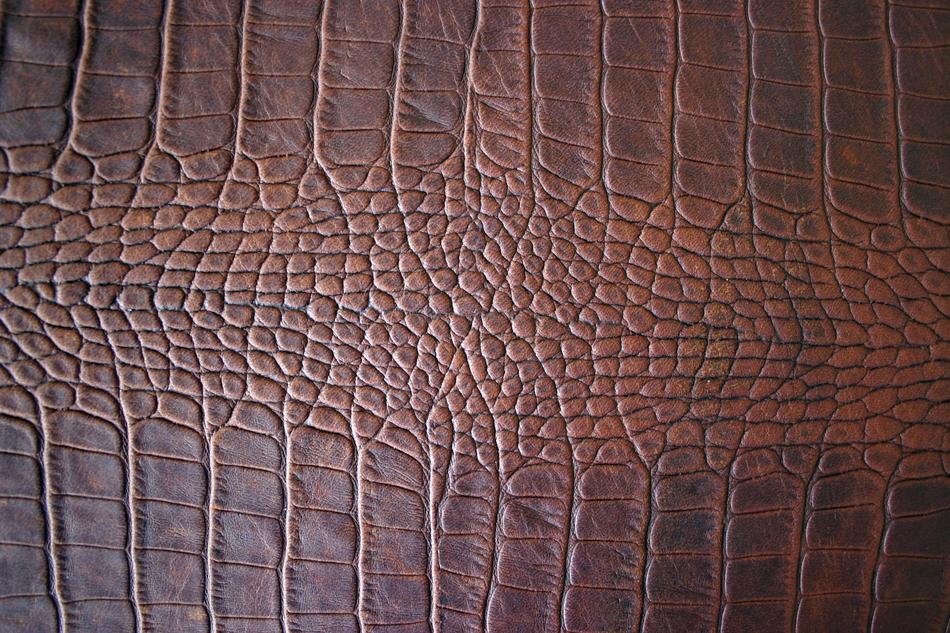 brown leather with pattern