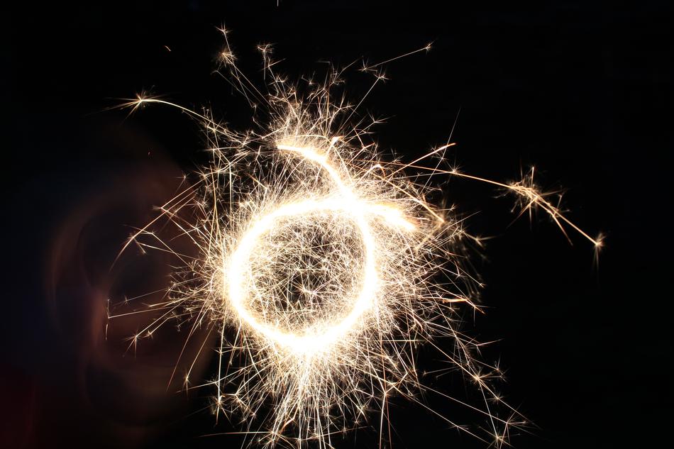 Sparkler Fire Night