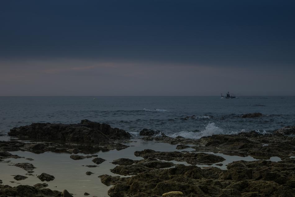 Rocks Sea Horizon