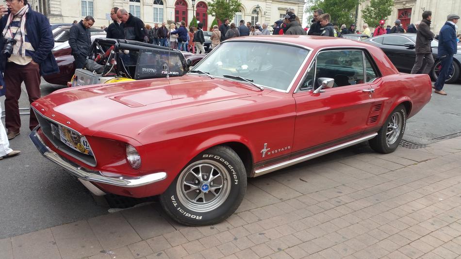 red car on display