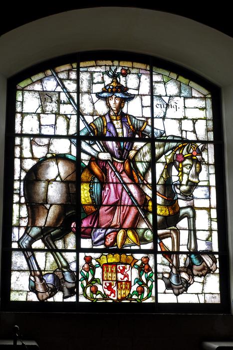 A beautiful mural of a man on horseback