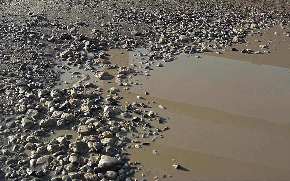 Puddle Crushed Stone Dirt