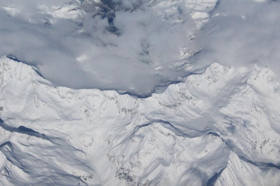 Mountains Clouds Snow