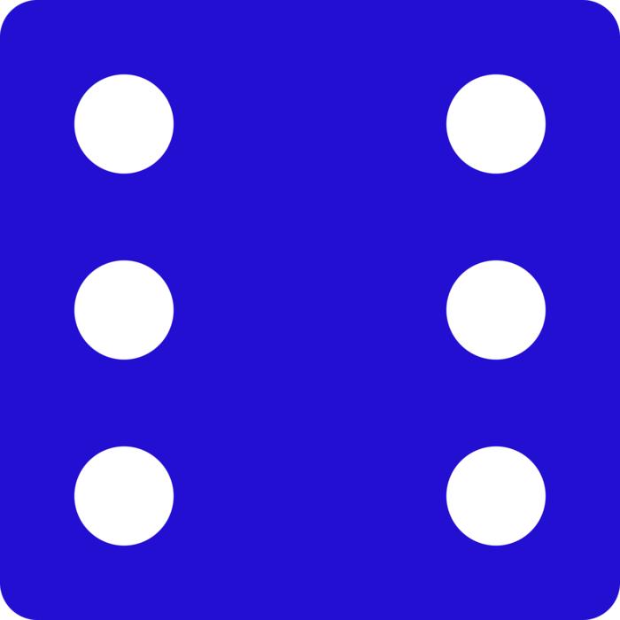 dice number six six icon