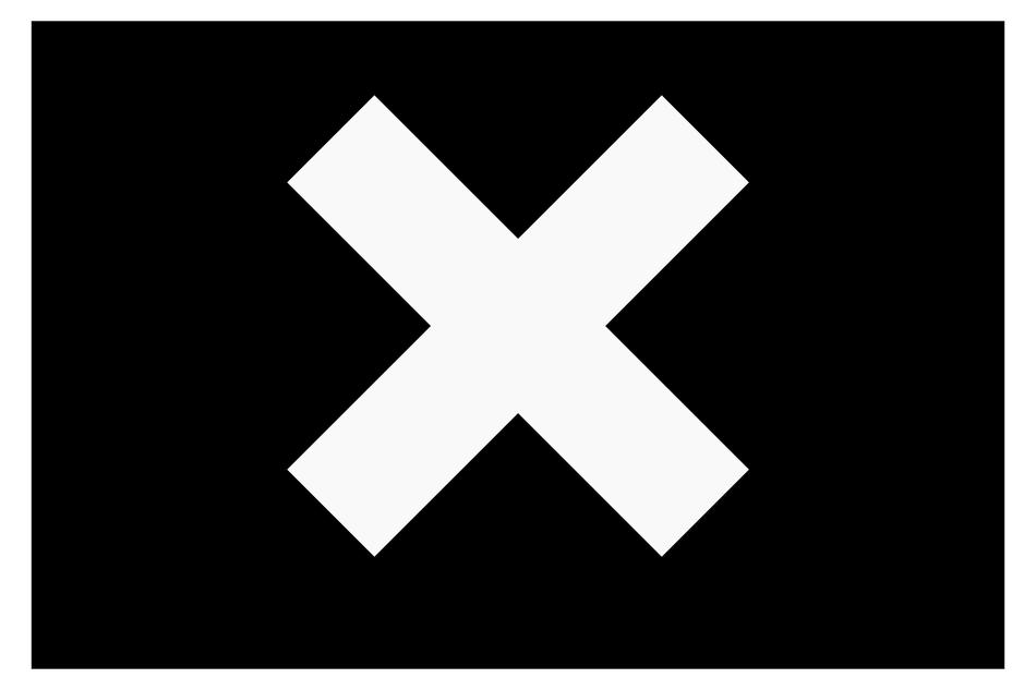 white cross on black background logo