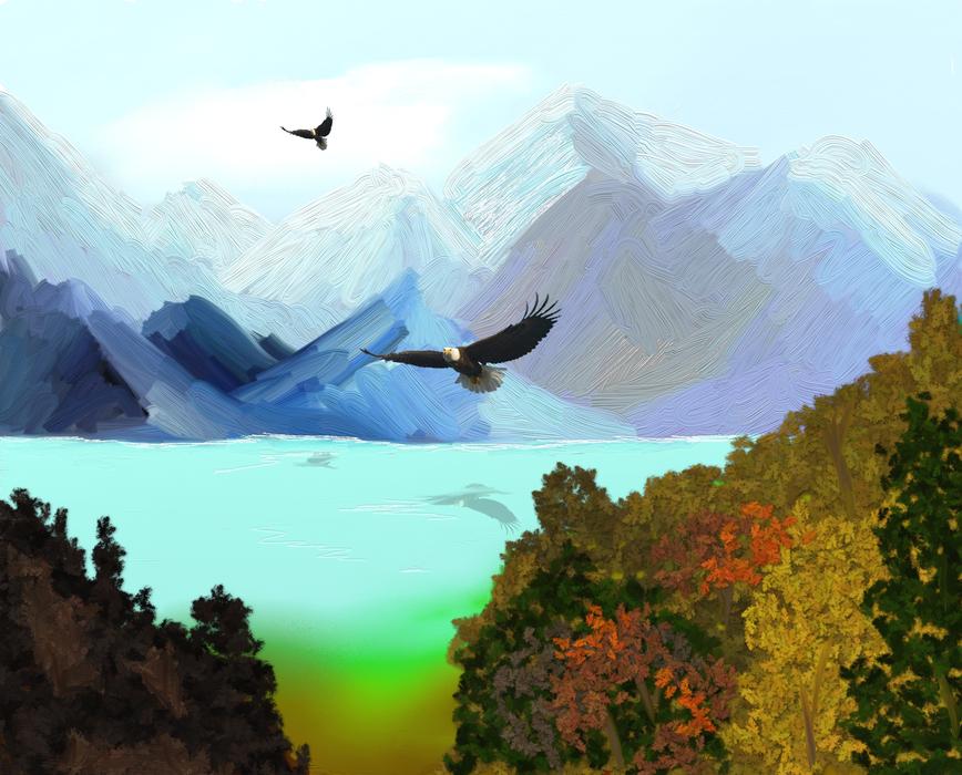 digital painted nature