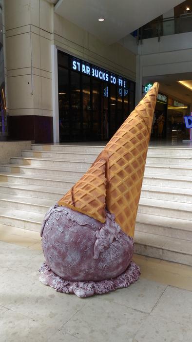 melted ice cream sculpture