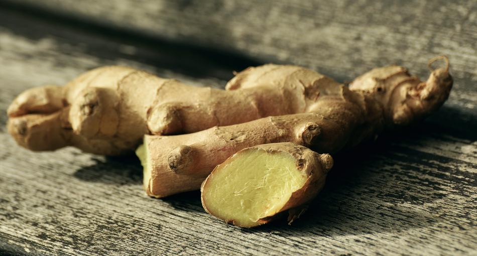 ginger root on the ground