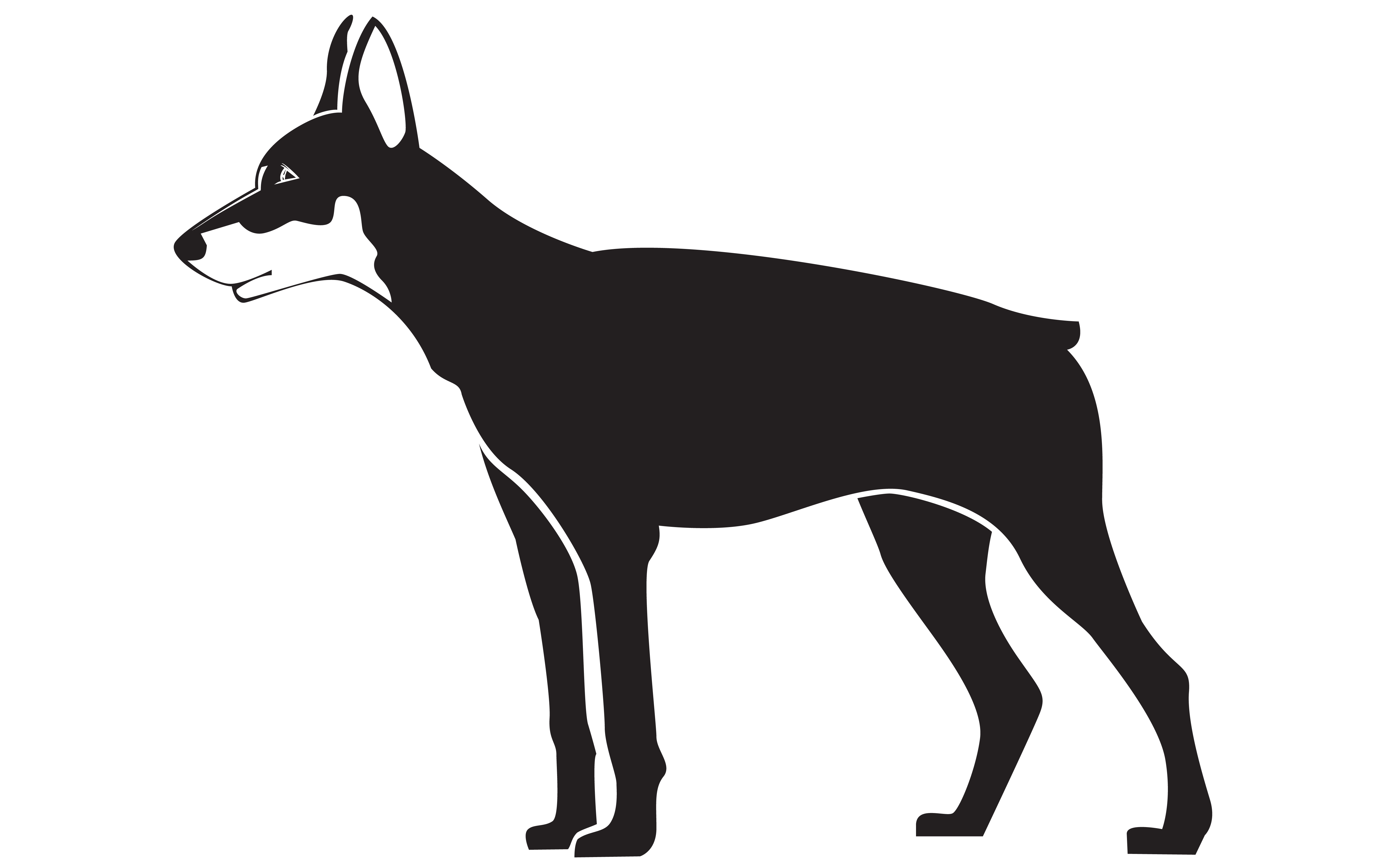 Black dog illustration free image download