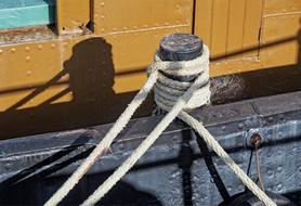 rope tied on a pole