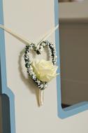 beautiful wedding decoration in the shape of a heart