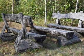 Wooden Bench Resting Place