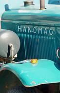 retro turquoise hanomag tractor