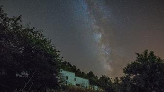 Milky Way Farmhouse Sky