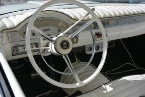 Old Car Dashboard Steering Wheel