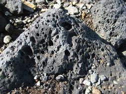 lava rocks with holes