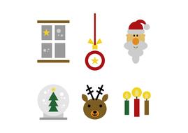 set christmas figure as a drawing