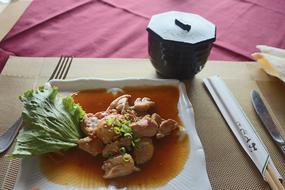delicious meat with sauce
