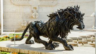 Lion Head Sculpture
