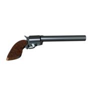 long revolver on a white background