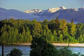 Snow Capped Mountains Rivers