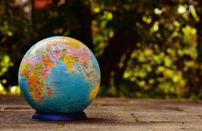 colored globe on the table
