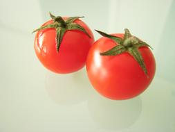 Two ripe tomatoes