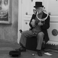 Black And White One Man Band