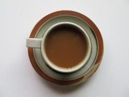 Milky delicious coffee in a mug