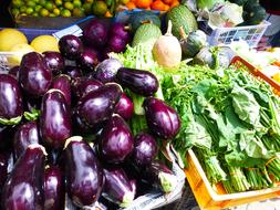 sale of fresh juicy vegetables in a box