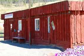 wooden old long house