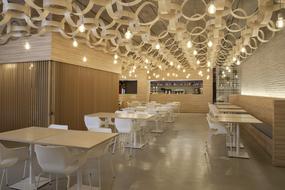 Light restaurant interior