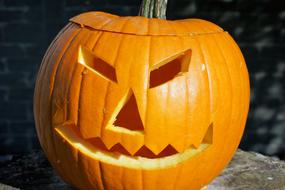 funny pumpkin with a face