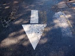 Street Arrow Direction on road