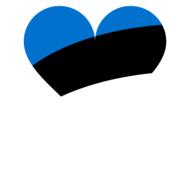 blue black view heart flag